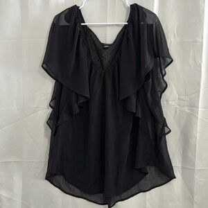 Torrid Black Sheer Blouse Size 3/3X